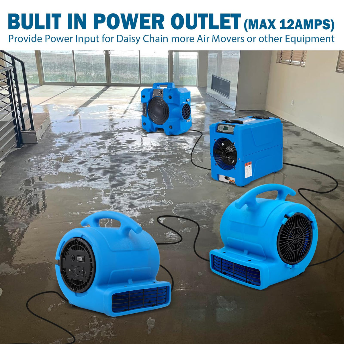 1/4hp 1000CFM 2 Speed Air Mover Floor Fan A69872