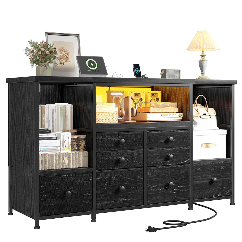Modern LED Dresser with 8 Drawers C26198