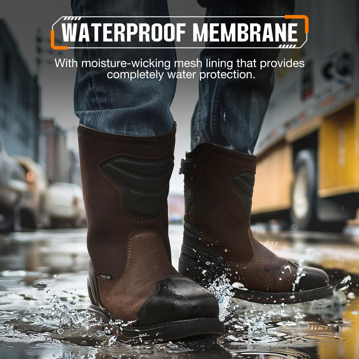 Steel Toe Waterproof Work Boots A1218