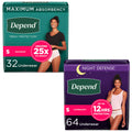 Adult Incontinence Underwear Bundle: Maximum S Blush 32 Count and Overnight S Blush 64 Count O254