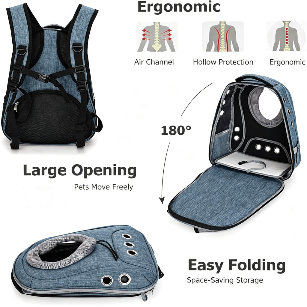 Ventilated Front Facing Dog Cat Backpack Carrier E91279