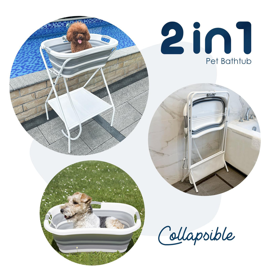 2 in 1 Collapsible Portable Dog Bath Tub C2804
