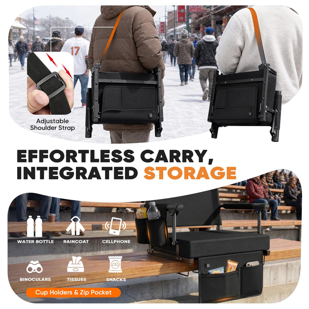 Stadium Seats with Back Support & Armrests Z773