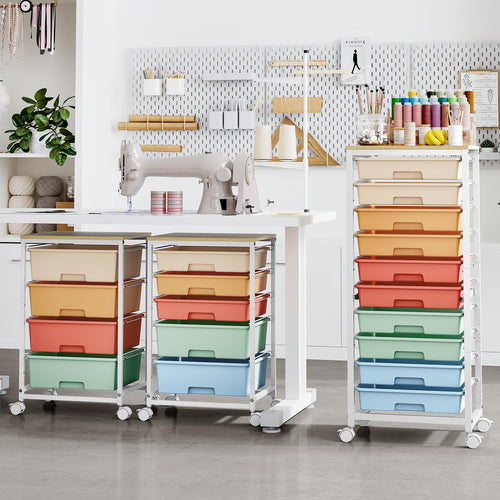 10 Drawer Rolling Cart A645