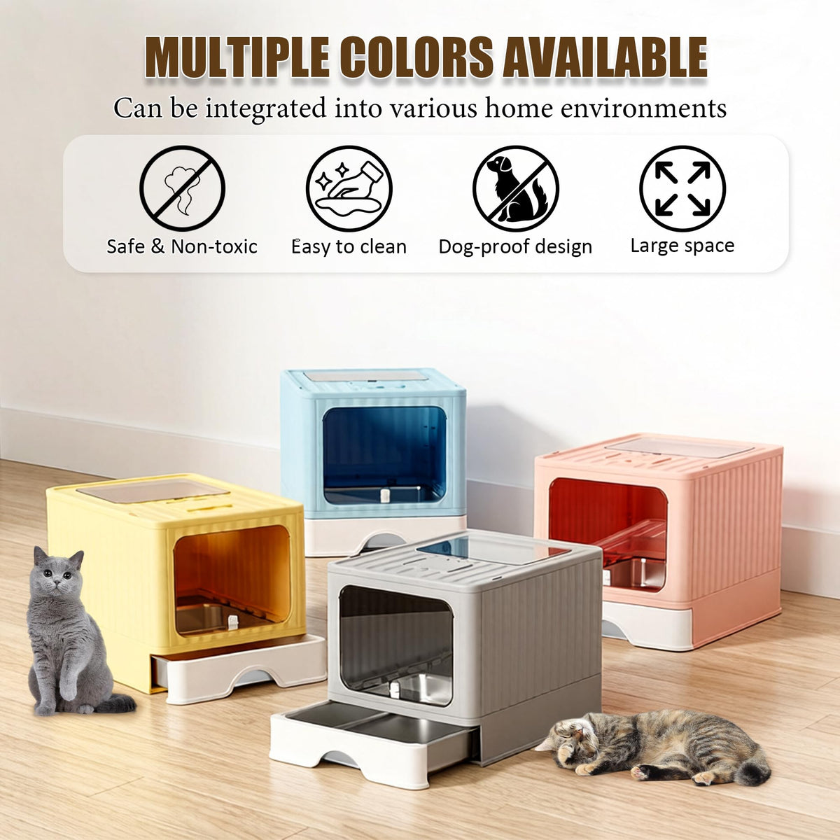 Stainless Steel Cat Litter Box With Lid P24605