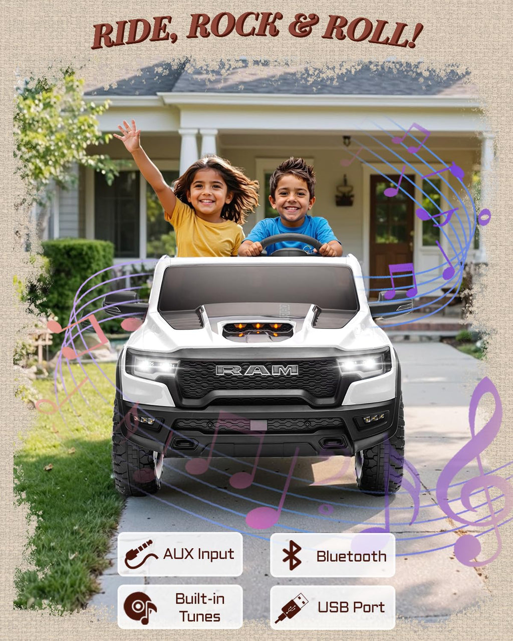 2 Seater Electric Car for Kids with Remote Control E557