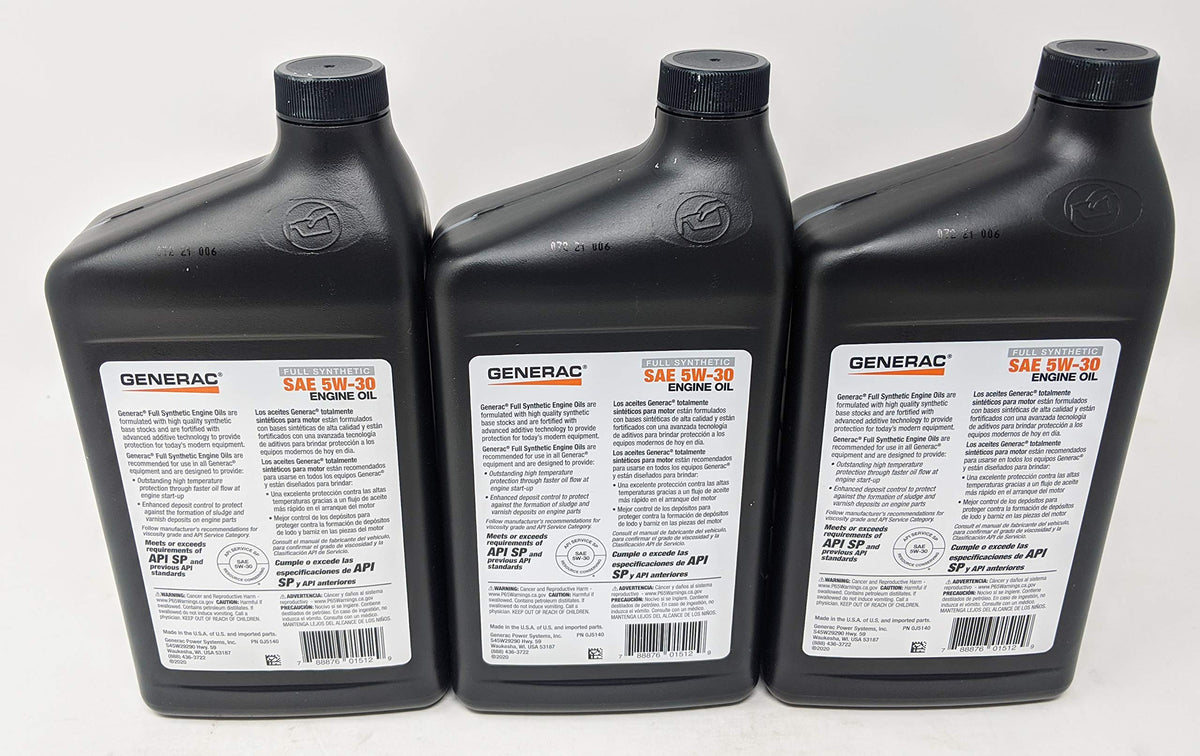 Full Synthetic 5W-30 Motor Oil Quart Bottle Pack of 3 F83271