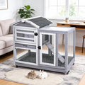Wooden Rabbit Hutch with Waterproof Roof P41787
