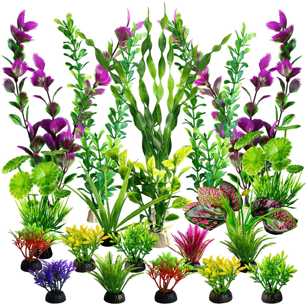 Artificial Aquarium Plants Green Plastic Fish Tank Decorations U733605