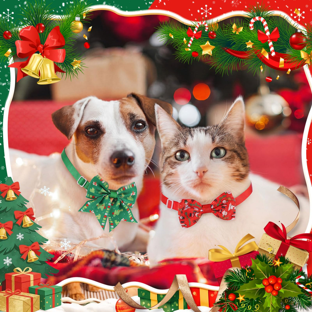 Fall Dog Bow Ties Collars 360 Pcs M7352