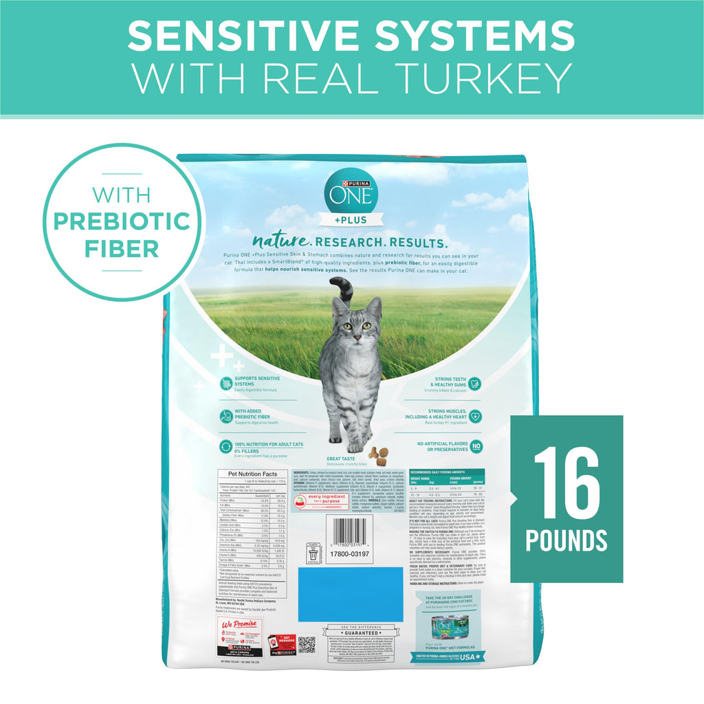 Sensitive Skin and Stomach Dry Cat Food 16 lb Bag J331