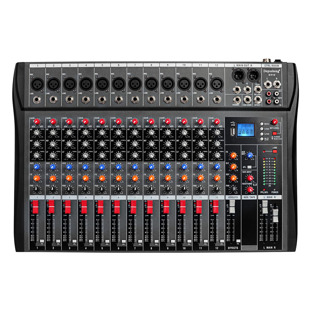 12 Channel Black USB Audio Mixer I777