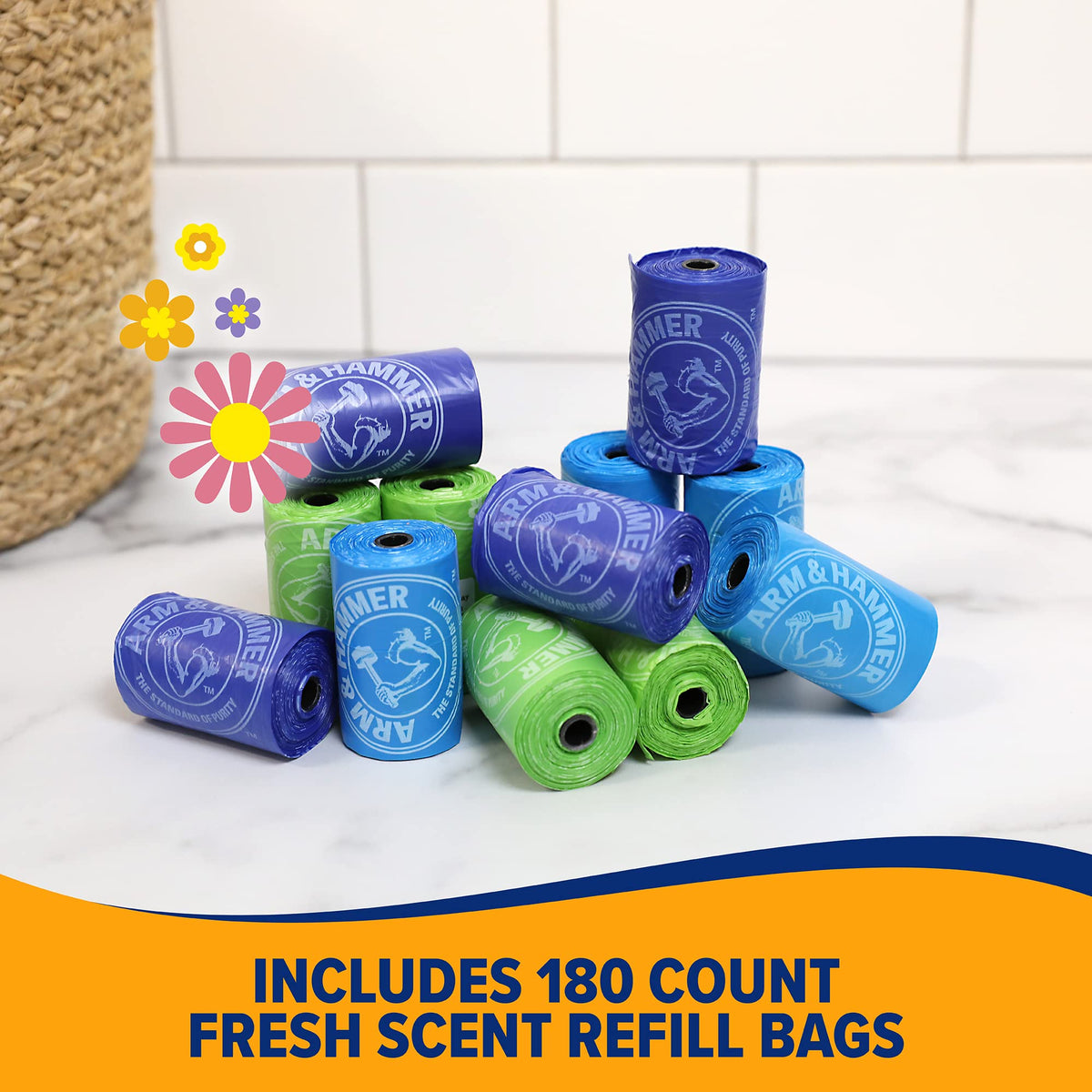 Dog and Cat Waste Bags, 180 Count S404222