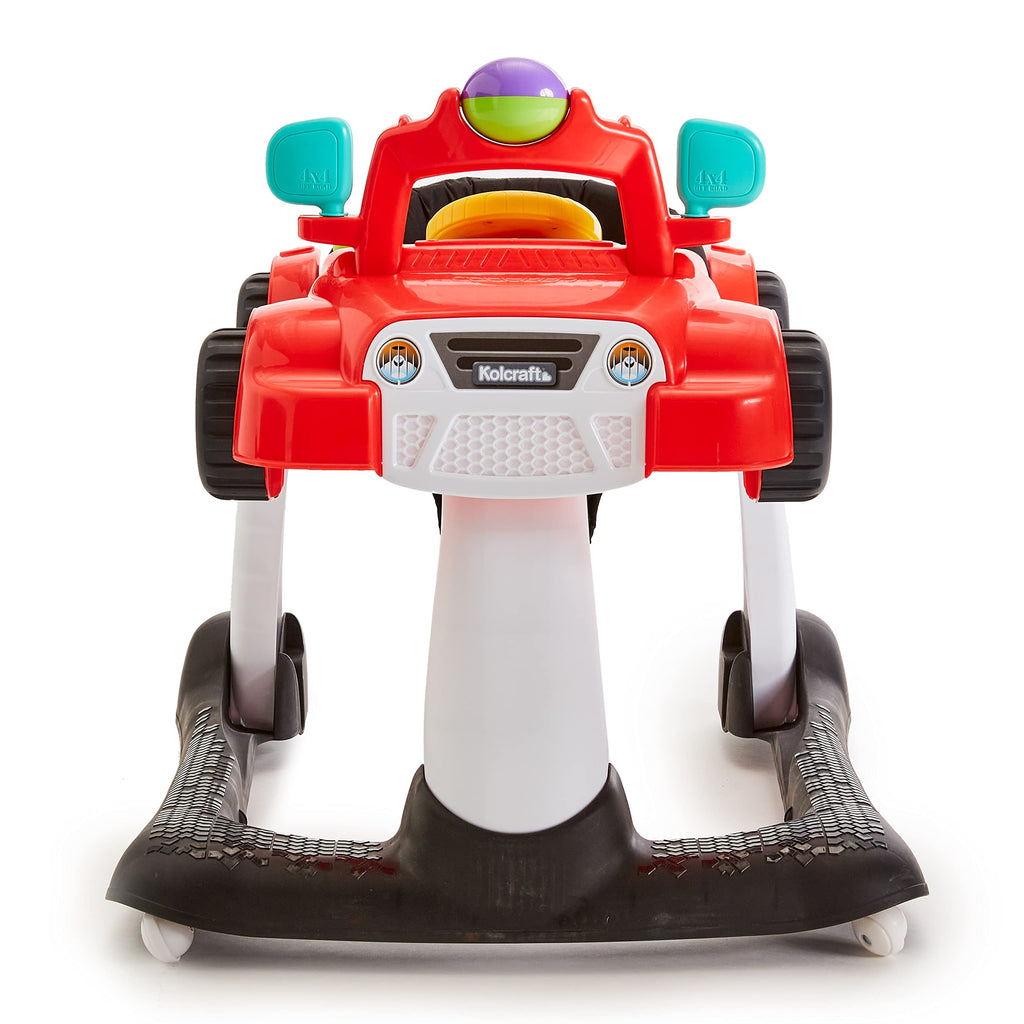 2-in-1 Baby Push Walker with Wheels, Seated or Walk-Behind, Racer Red P641017