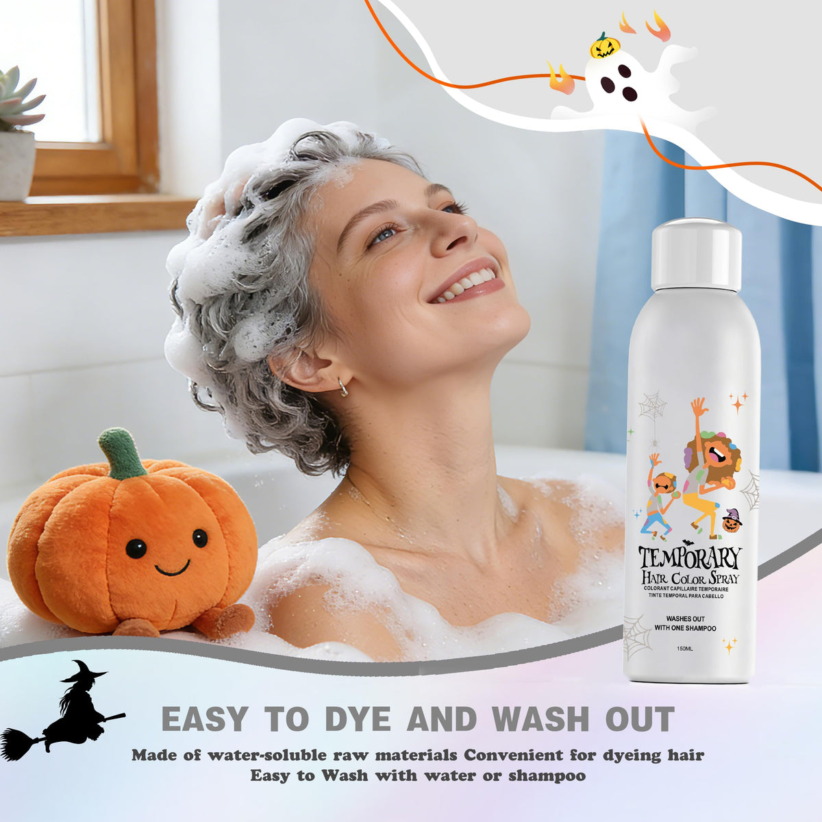 White Temporary Hair Color Spray 150ml Y146