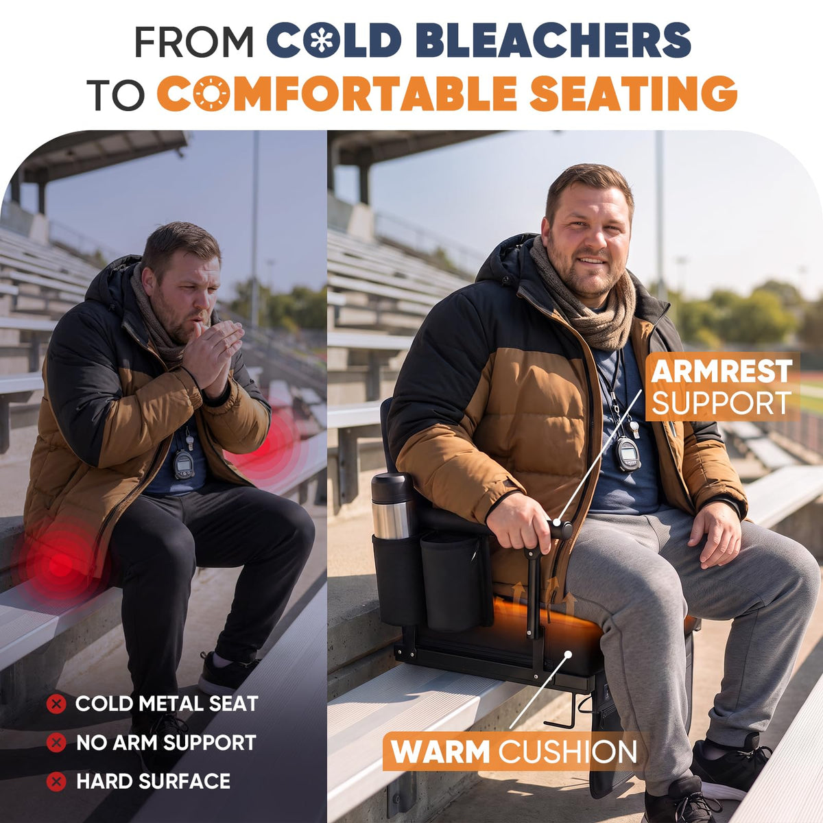 Stadium Seats with Back Support & Armrests Z773