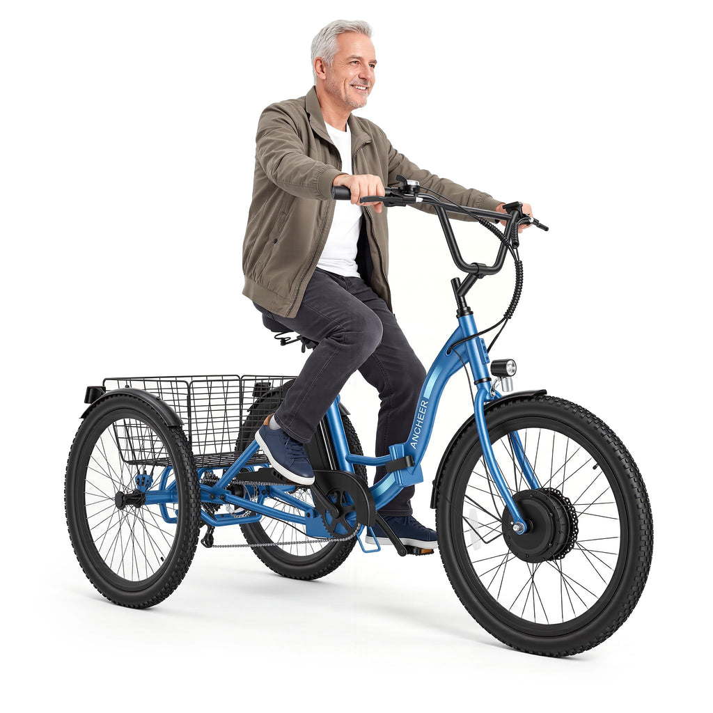 Electric Tricycle for Adults, 600W Folding 24" 3 Wheel G19313