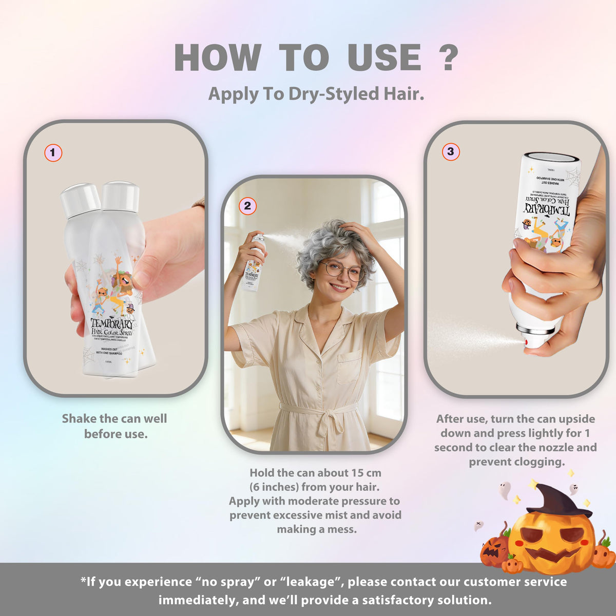 White Temporary Hair Color Spray 150ml Y146