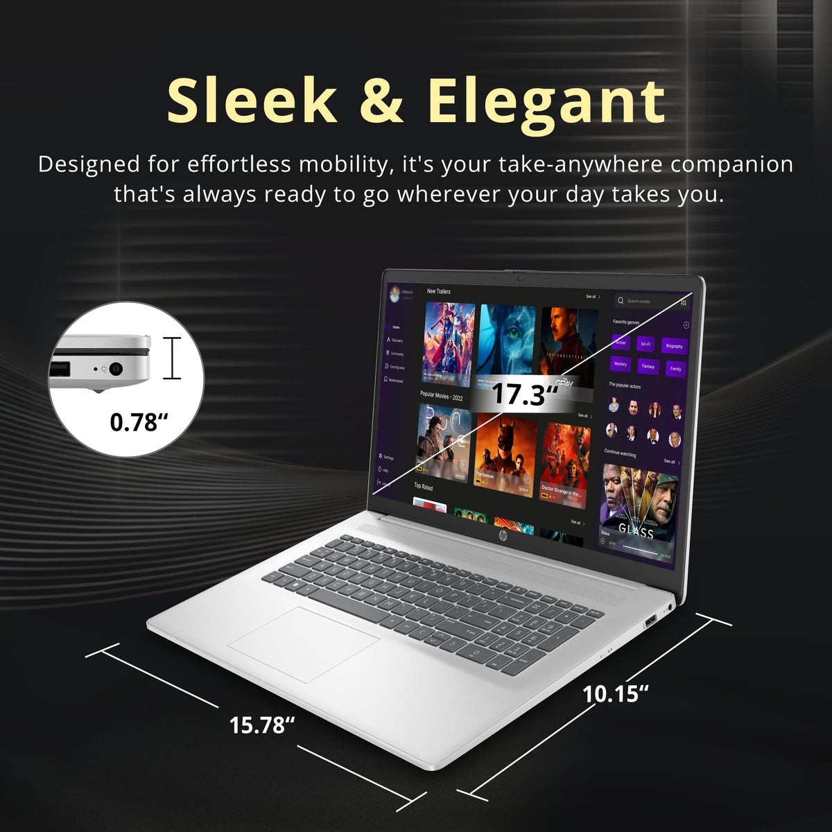17.3" HD+ Touchscreen Laptop, AMD Ryzen 5, 16GB RAM, 1.5TB Storage, Silver X7285
