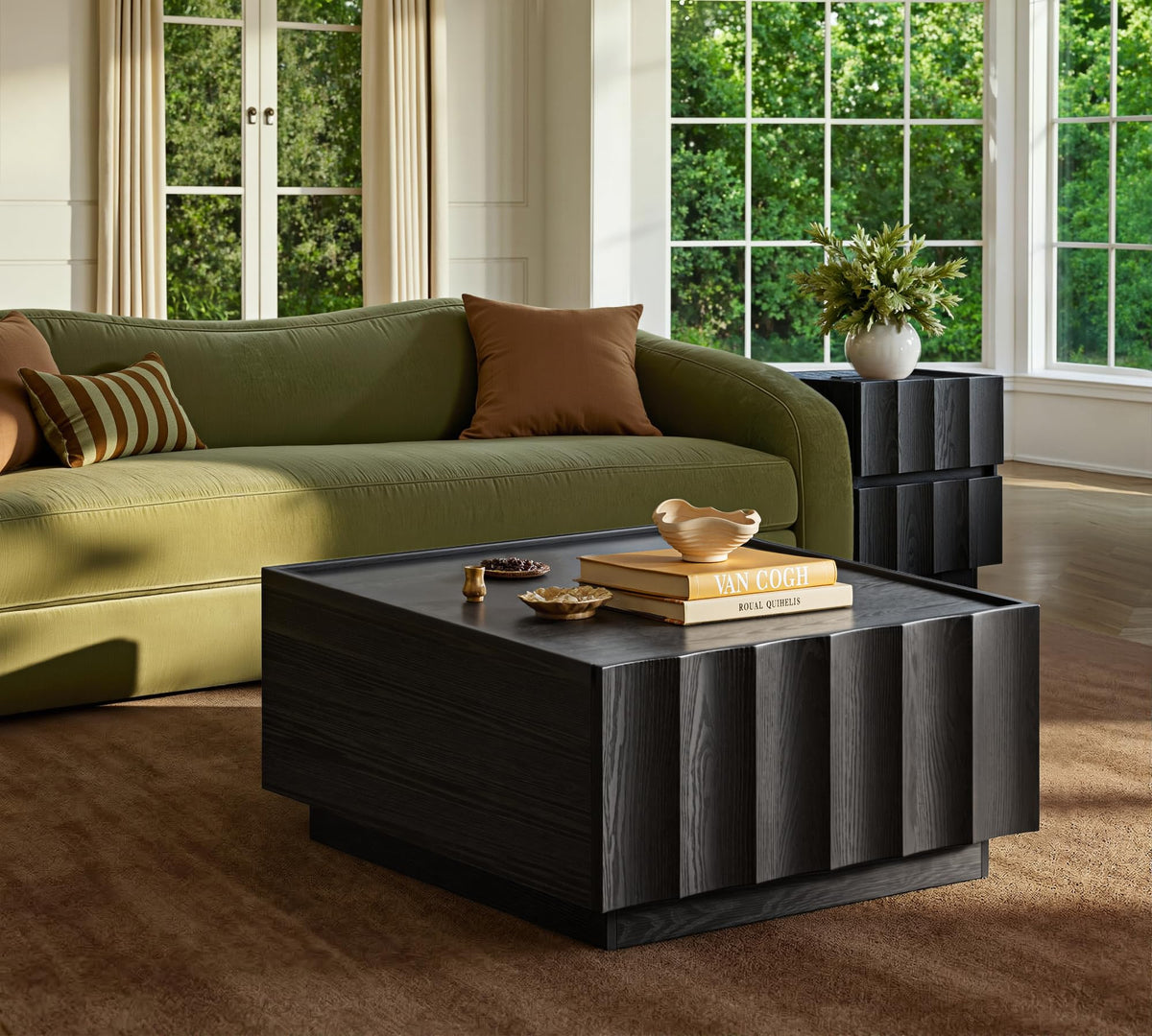 Square Coffee Table with Storage S3416