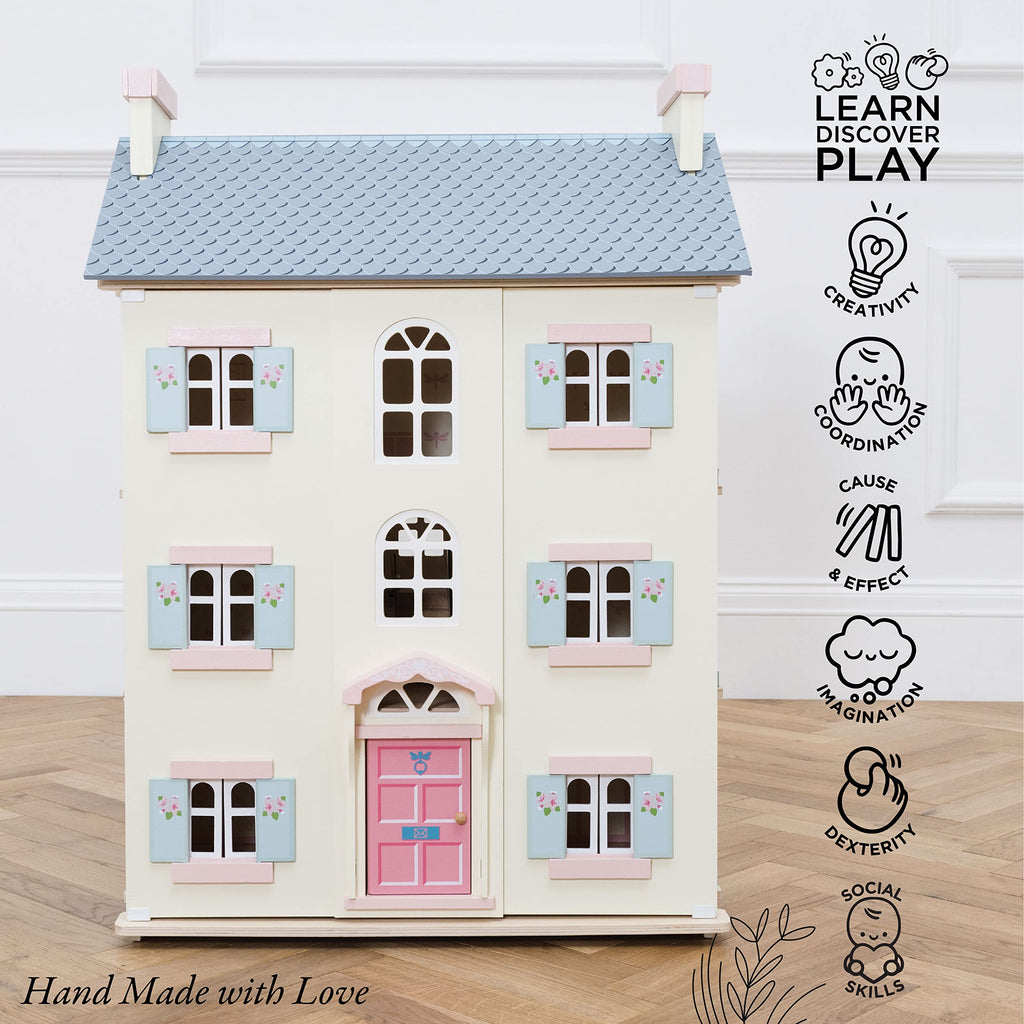 4 Storey Wooden Doll House Play Set U322
