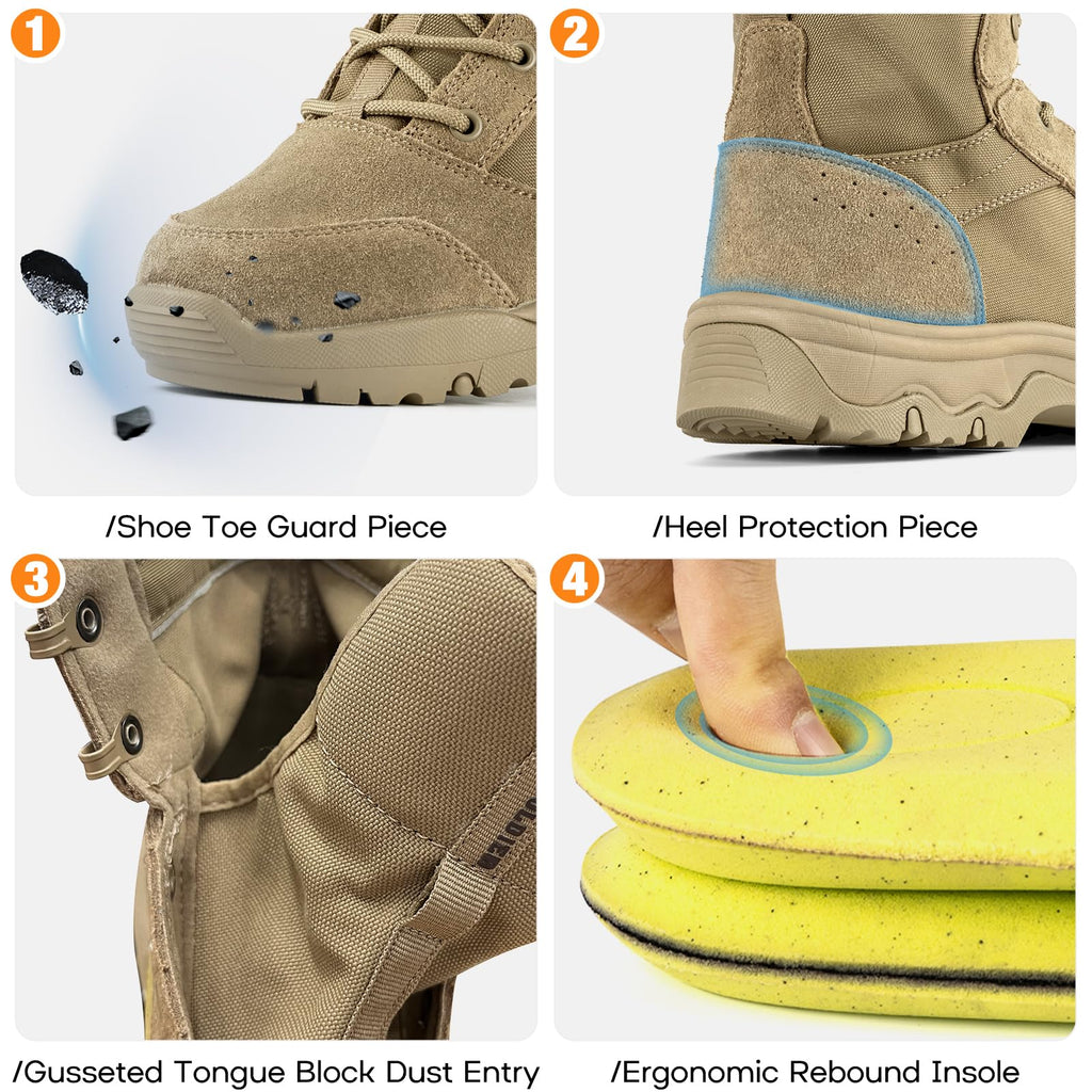 Lightweight Tactical Hiking Work Boots Q465373