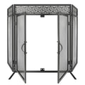 50"x32" Adjustable 3-Panel Fireplace Screen with Doors X2757