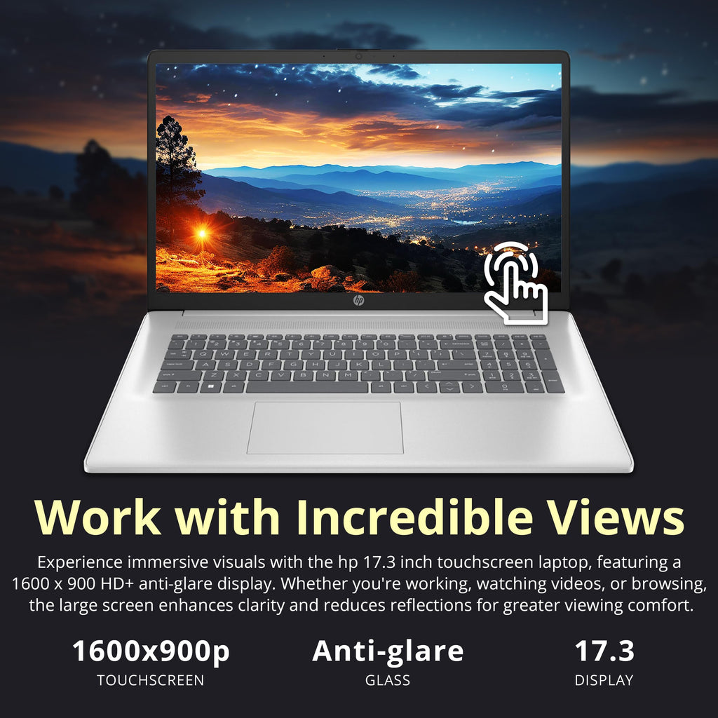 17.3" HD+ Touchscreen Laptop, AMD Ryzen 5, 16GB RAM, 1.5TB Storage, Silver X7285
