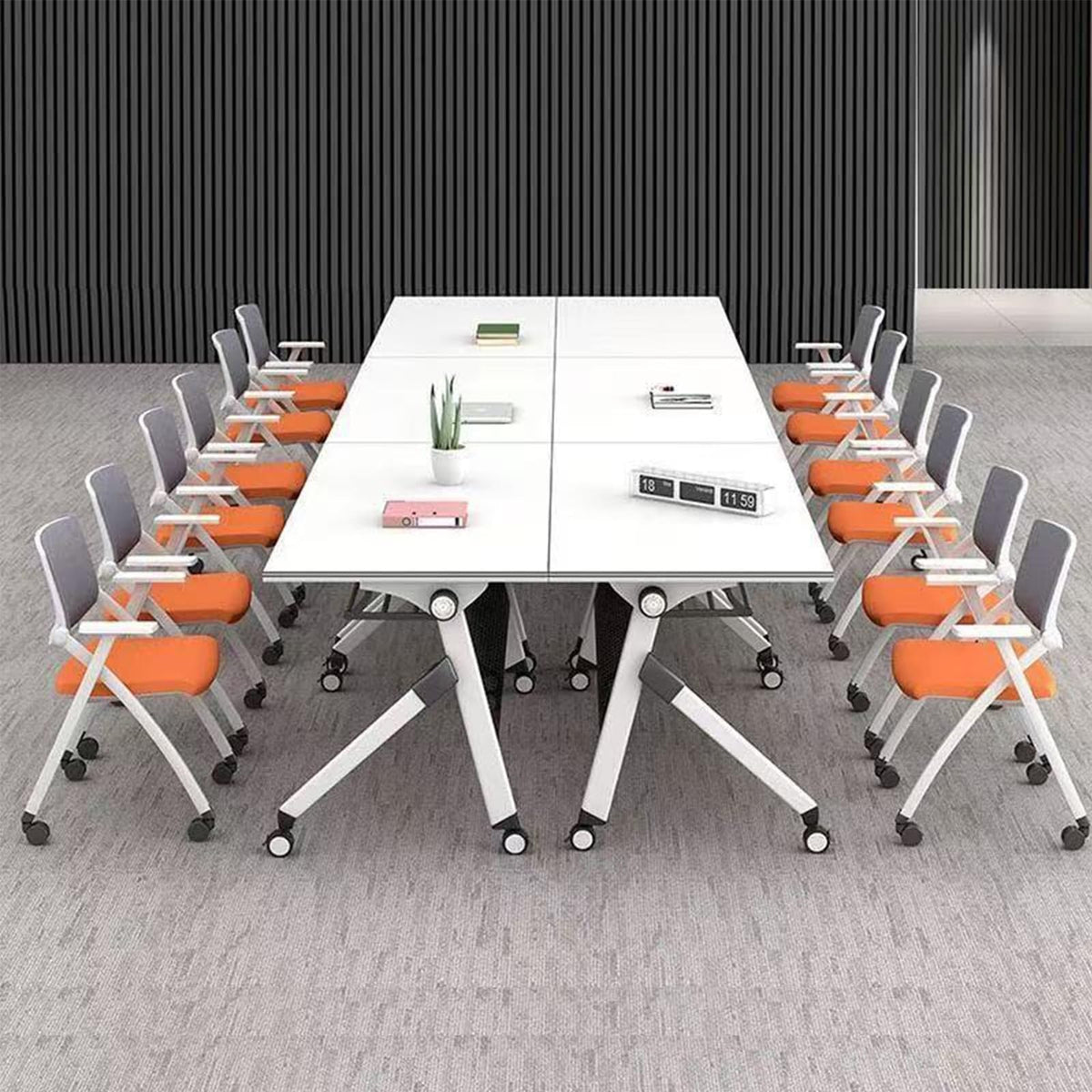 Folding Conference Table with Casters Y20730