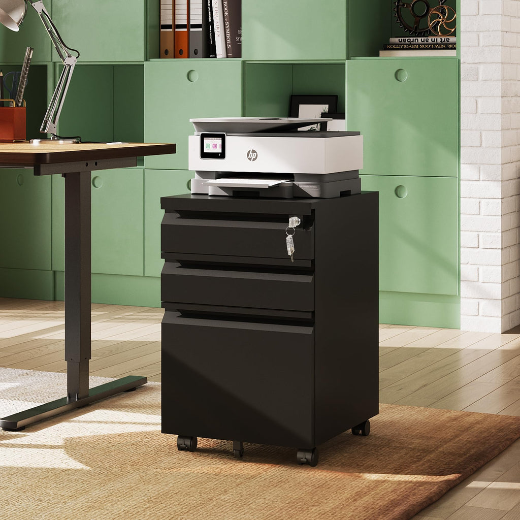 3 Drawer Mobile File Cabinet with Lock A6573
