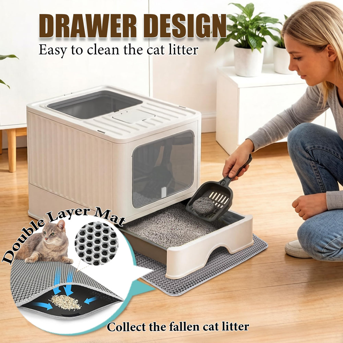 Stainless Steel Cat Litter Box With Lid P24605