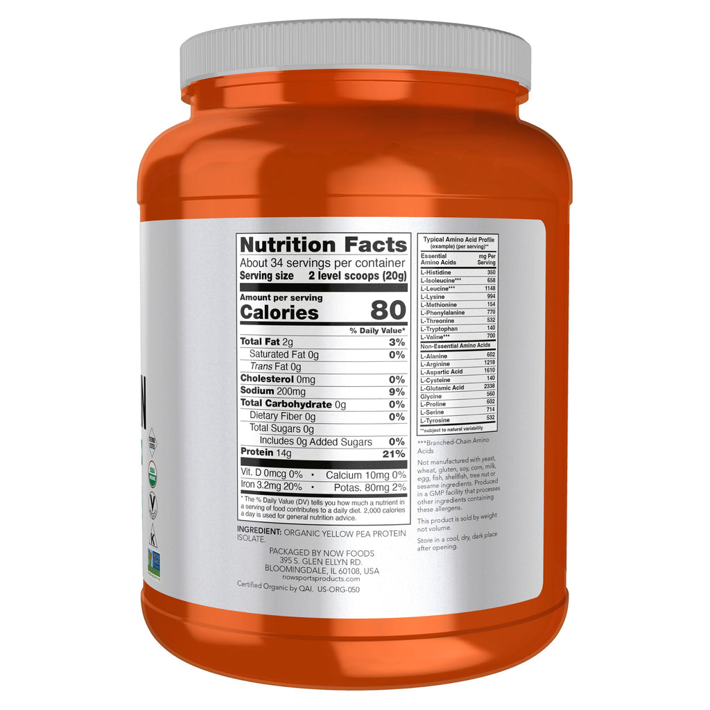 Organic Pea Protein Powder 1.5 lbs P890