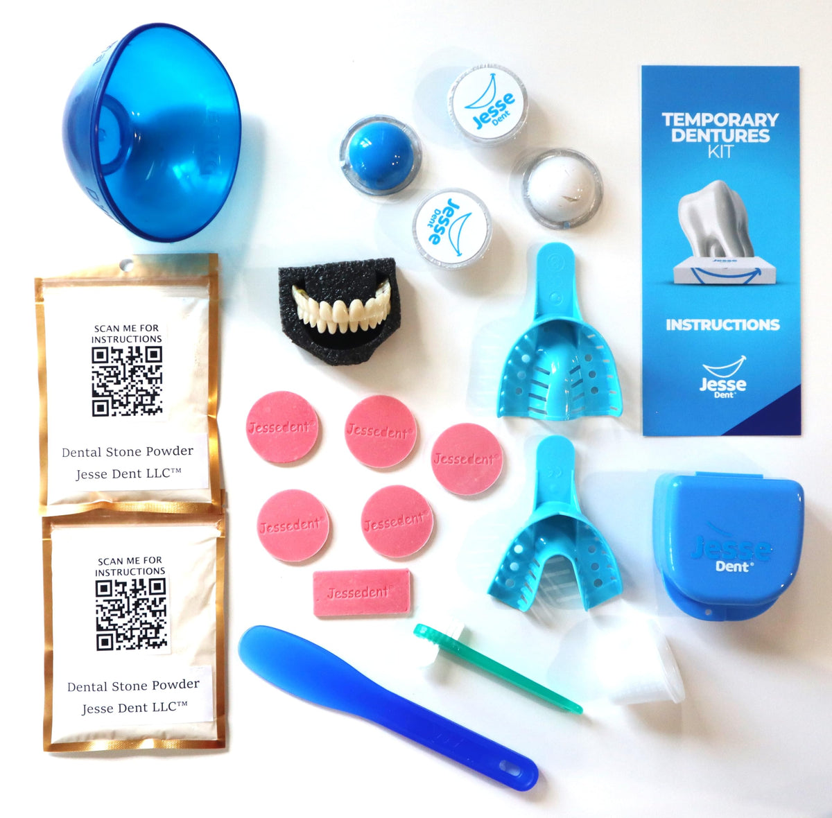 Customizable Dentures Kit with 12 Pieces D214