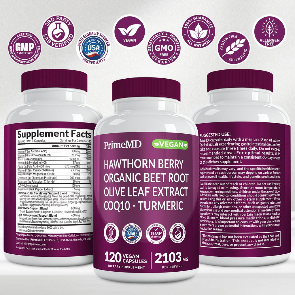120 Caps Beet Root & CoQ10 Nitric Oxide Support M67155