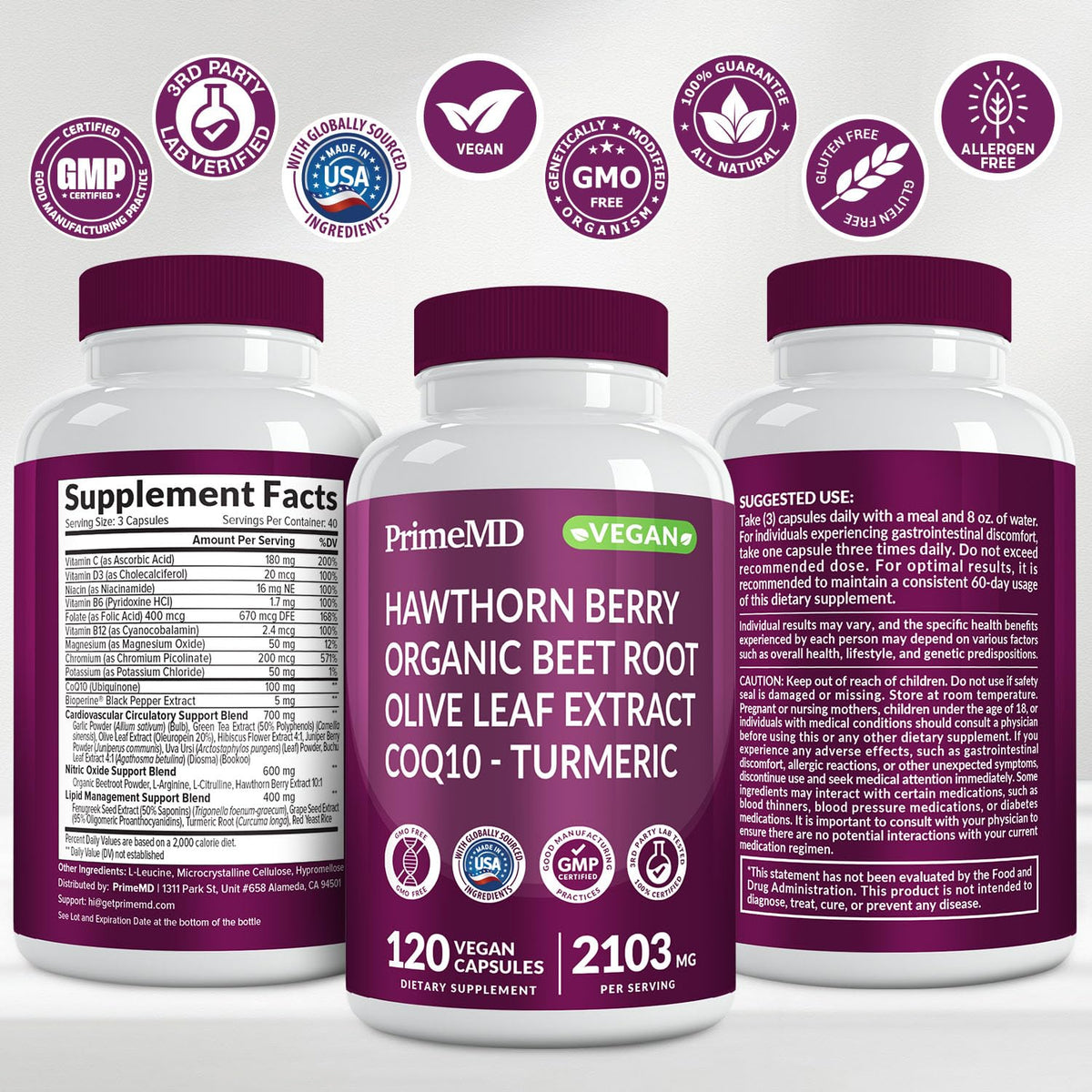 120 Caps Beet Root & CoQ10 Nitric Oxide Support M67155