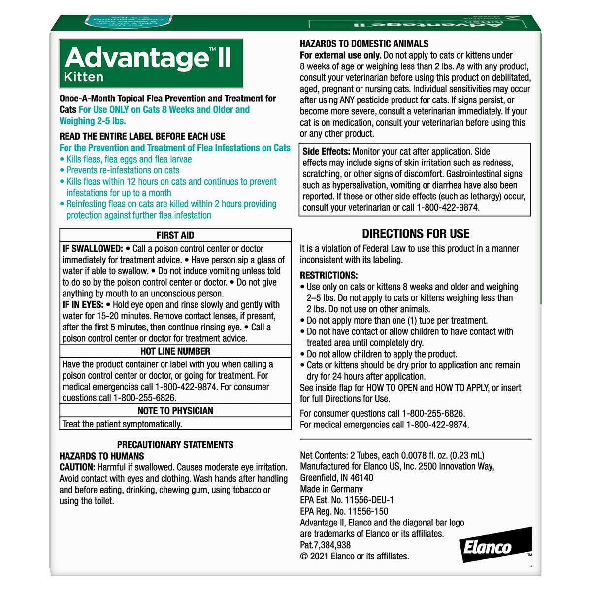 Topical Flea Treatment & Prevention 2ct K1189