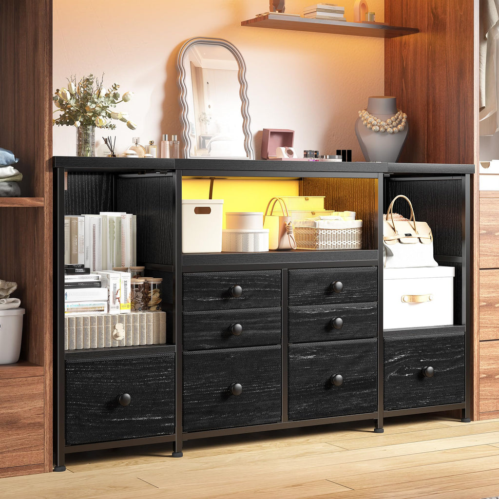 Modern LED Dresser with 8 Drawers C26198